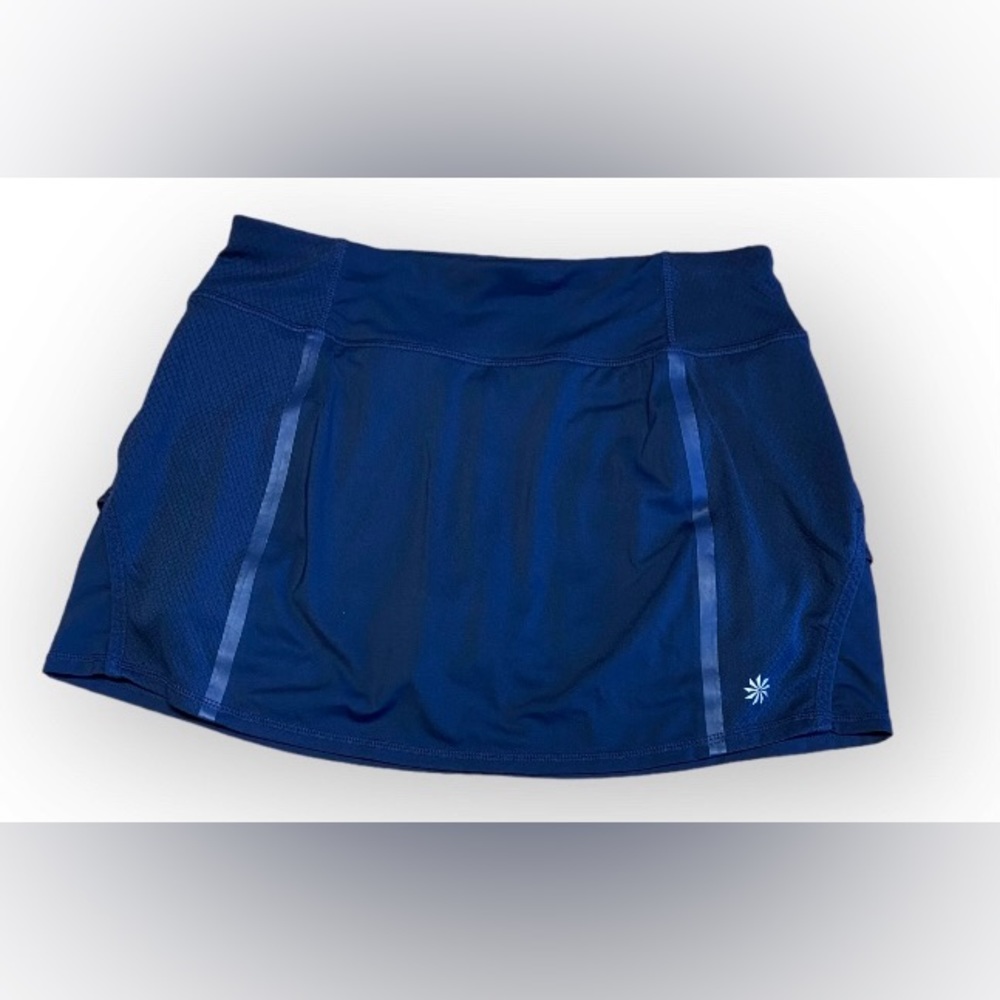 Like new! Athleta Womens Medium Skort Baseline Navy Blue Tennis SZ S